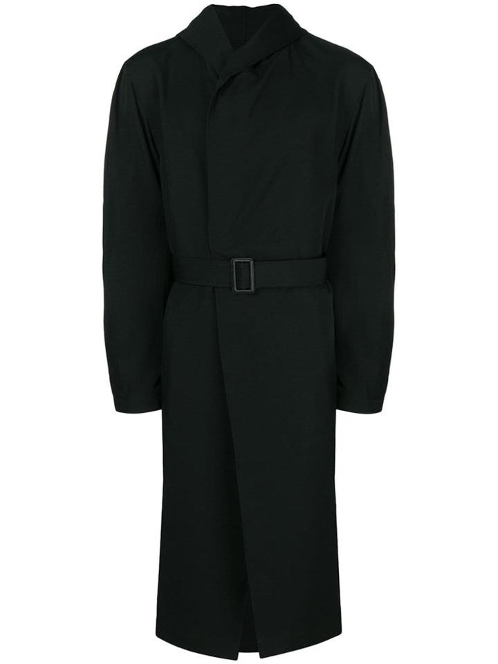Yohji Yamamoto Jersey Coat - Black