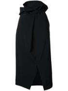 Enföld Midi Straight Skirt, Women's, Size: 40, Black, Triacetate/rayon/spandex/elastane