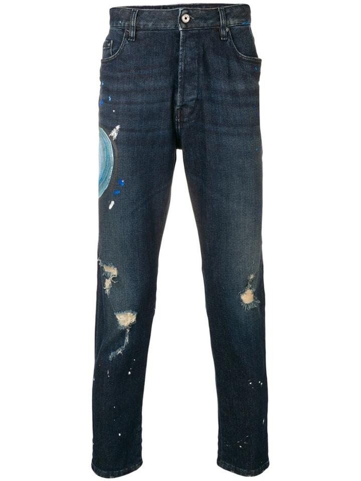 Just Cavalli Paint Stroke Jeans - Blue