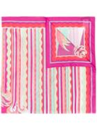Emilio Pucci Pink Guanabana Print Maxi Square Scarf