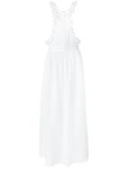 Philosophy Di Lorenzo Serafini Ruffle Sleeve Button Down Eyelet Dress, Women's, Size: 42, White, Polyester/cotton