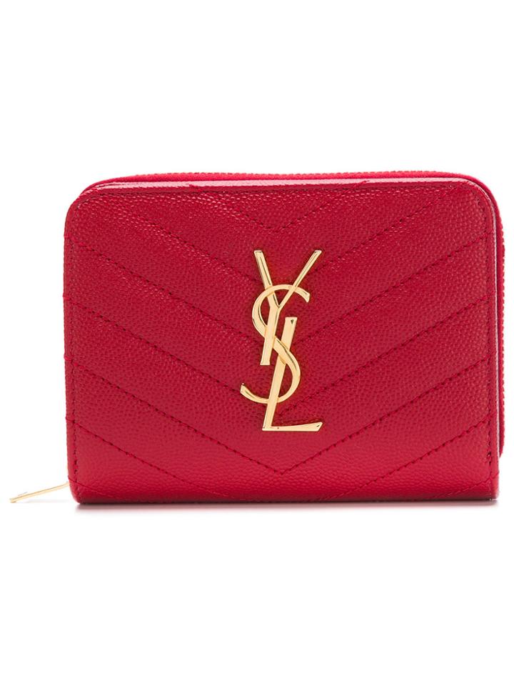 Saint Laurent Small Monogram Purse - Red