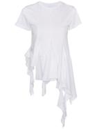 Marques'almeida Distressed Hem Cotton T Shirt - White