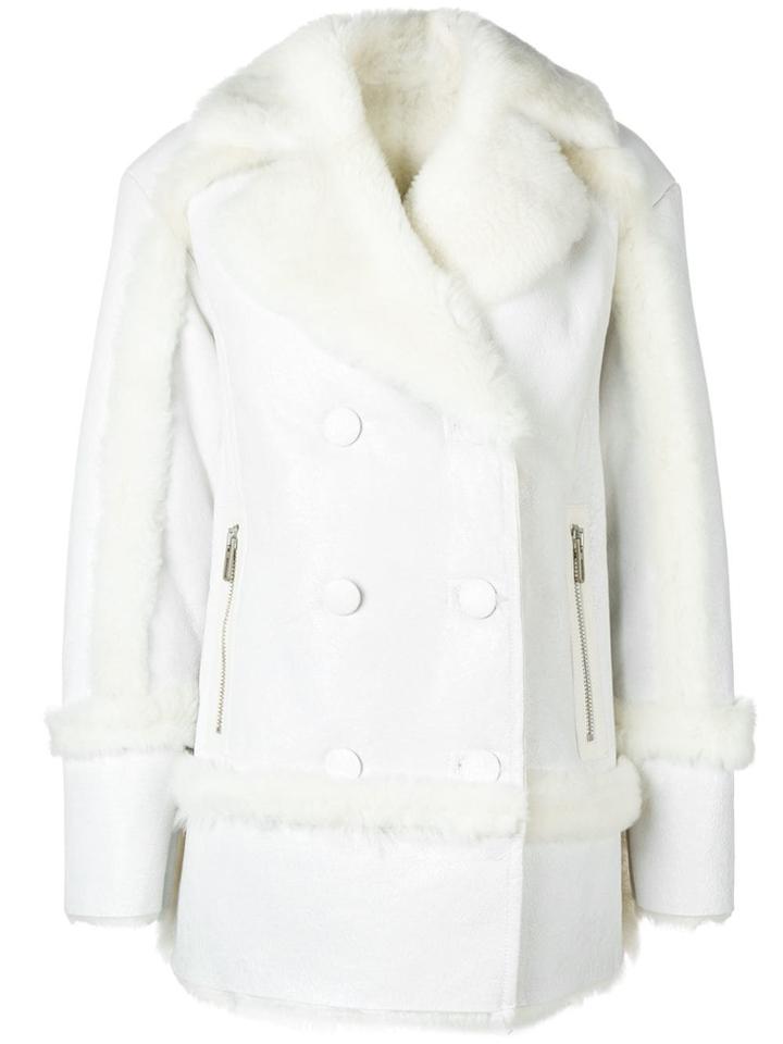 Drome Fur-trimmed Peacoat - White