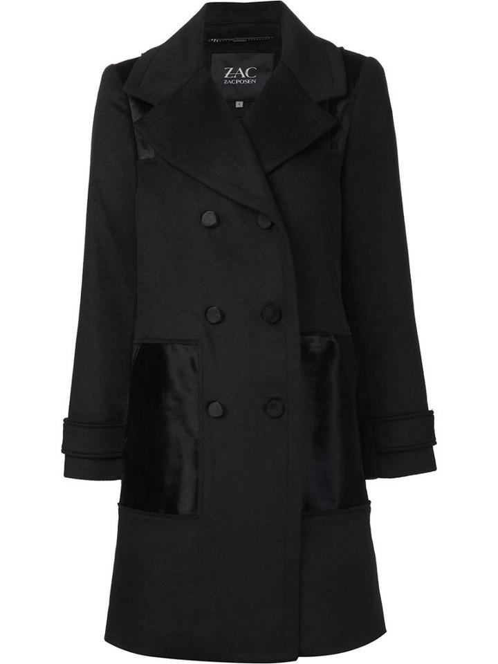 Zac Zac Posen 'hawthorne' Coat, Women's, Size: 10, Black, Polyester/wool