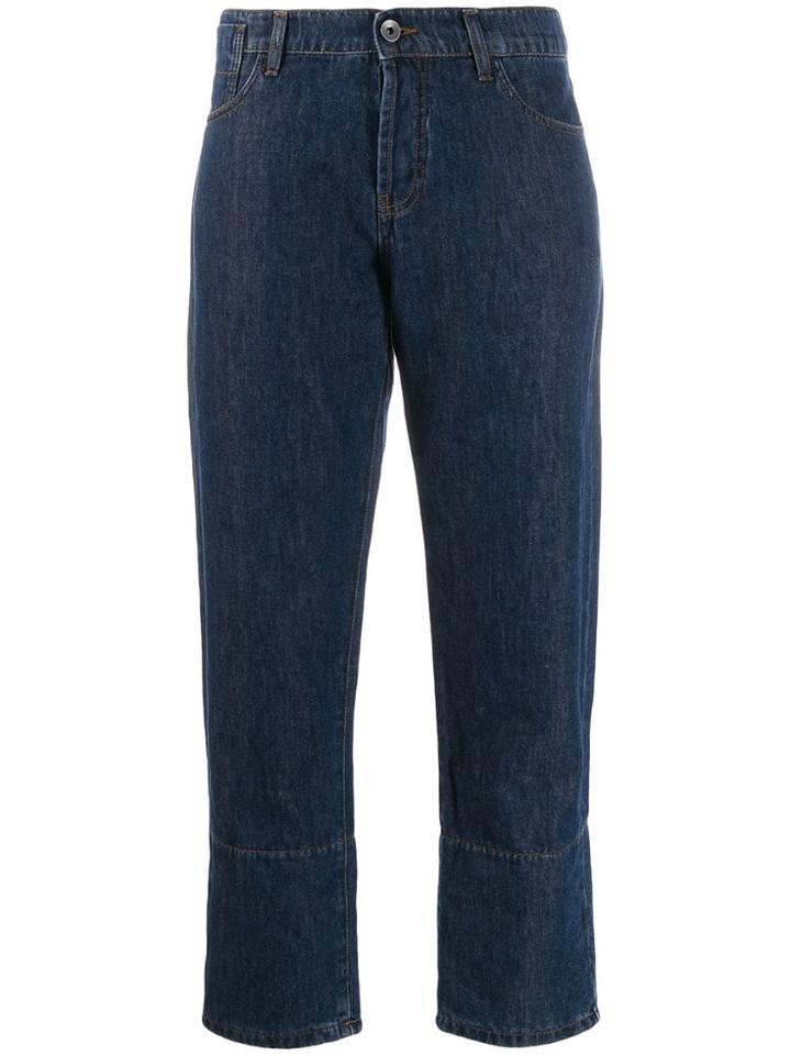 Marni Striped Cuff Jeans - Blue