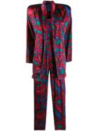 Versace Vintage 1980's Jumpsuit & Blouse - Red