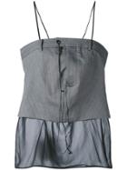 A.f.vandevorst Mesh Hem Top - Grey