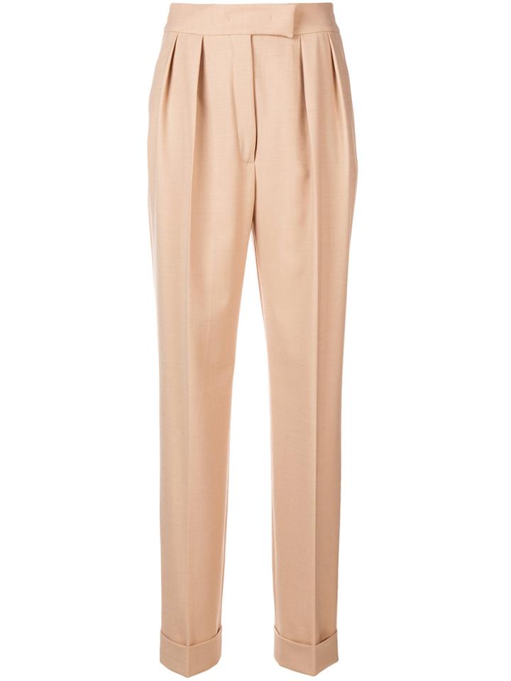 Agnona High Waist Trousers - Nude & Neutrals