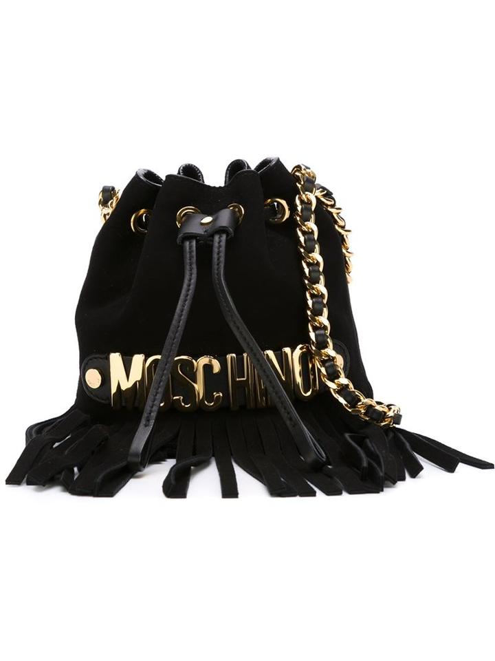 Moschino Fringed Bucket Crossbody Bag