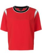 Rag & Bone Mica Contrast Trim T-shirt - Red