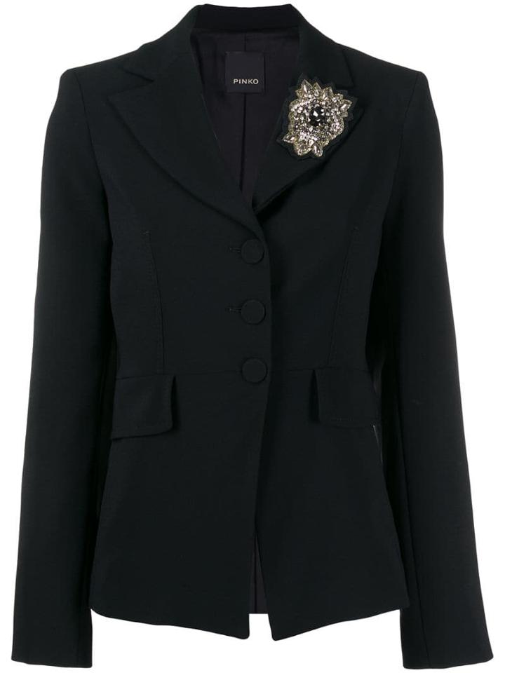 Pinko Crystal Single-breasted Blazer - Black