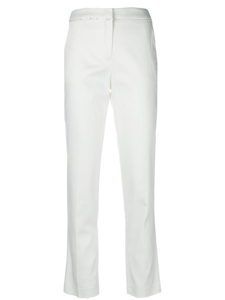 Blumarine Embroidered Detail Trousers - White
