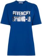 Givenchy Spring 18 Logo T Shirt - Blue