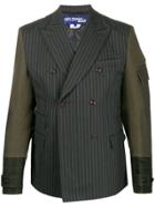 Junya Watanabe Multi-print Double-breasted Jacket - Green