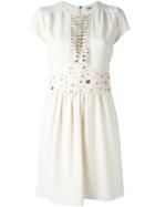 Sonia By Sonia Rykiel Stone Embellished Dress, Women's, Size: 36, Nude/neutrals, Polyester/spandex/elastane/polyamide/brass
