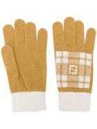 Fendi Knitted Gloves - Yellow