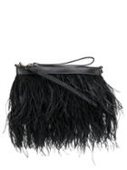 P.a.r.o.s.h. Plumba Feather Clutch - Black