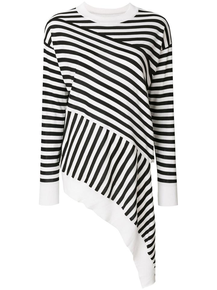 Mm6 Maison Margiela Striped Design Blouse - Black