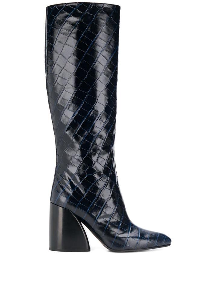 Chloé Block Heel Boots - Blue