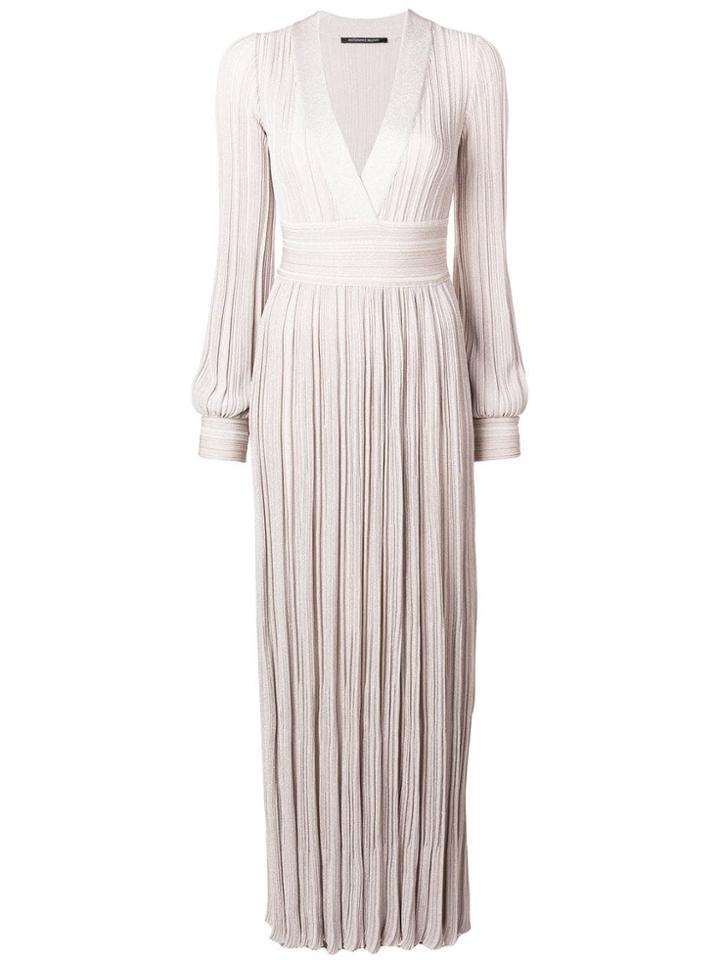 Antonino Valenti Pleated Long Dress - Nude & Neutrals