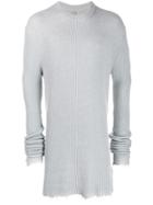 Unravel Project Contrast Logo Jumper - Grey