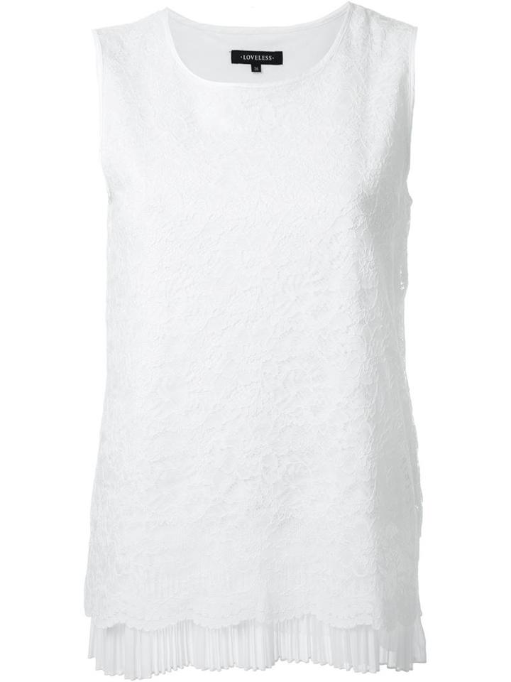 Loveless Lace Layer Pleated Top
