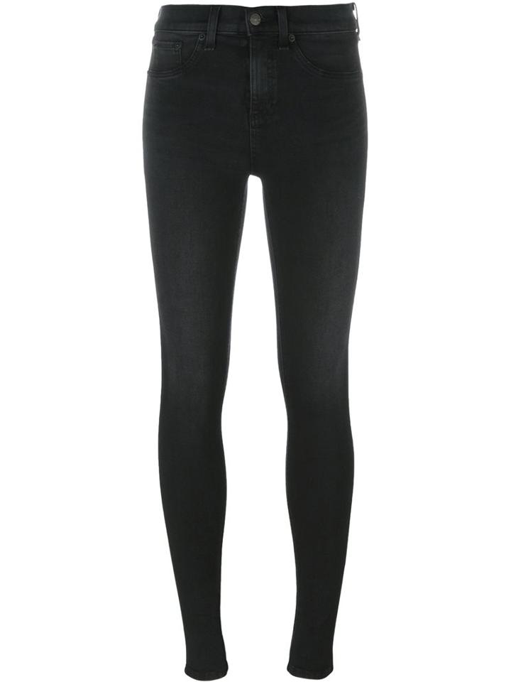 Rag & Bone /jean Stonewashed Skinny Jeans, Women's, Size: 29, Black, Cotton/polyester/spandex/elastane/modal