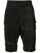 Black Fist Patchwork Sweatshorts