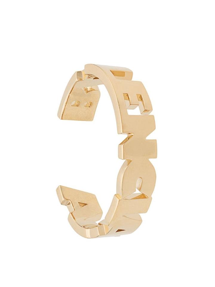 Balenciaga Logo Lettering Cuff - Gold