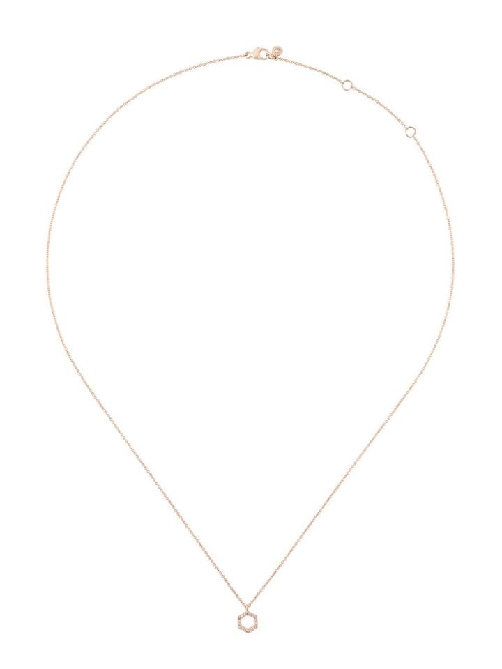 Astley Clarke Honeycomb Diamond Pendant Necklace - Metallic