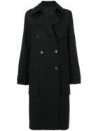 Juun.j Double Breasted Coat - Black