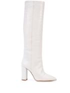 Paris Texas Knee High Boots - White