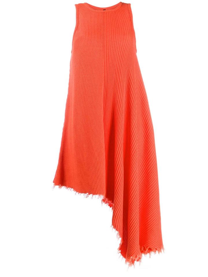 Unravel Project Ribbed Dress - Orange
