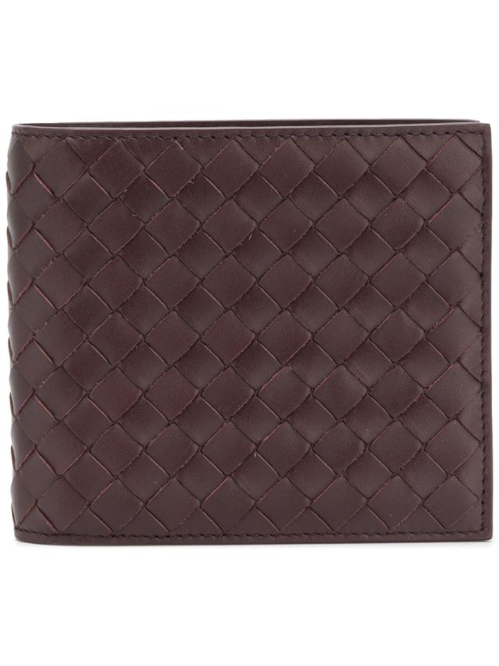 Bottega Veneta Dark Barolo Intrecciato Wallet - Brown