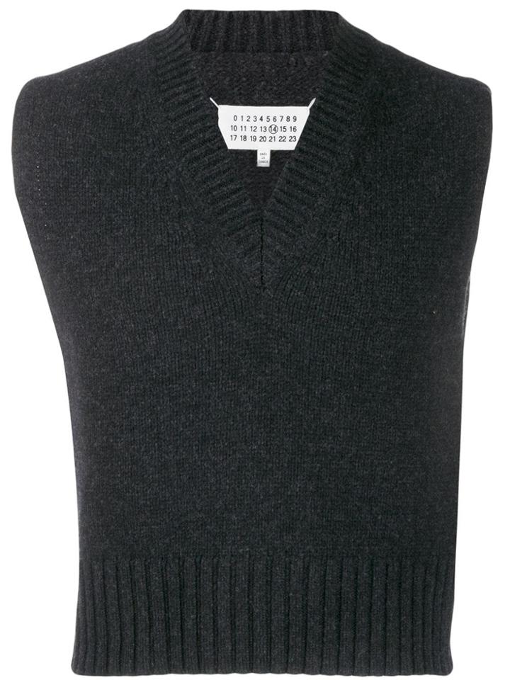 Maison Margiela V-neck Pullover - Grey
