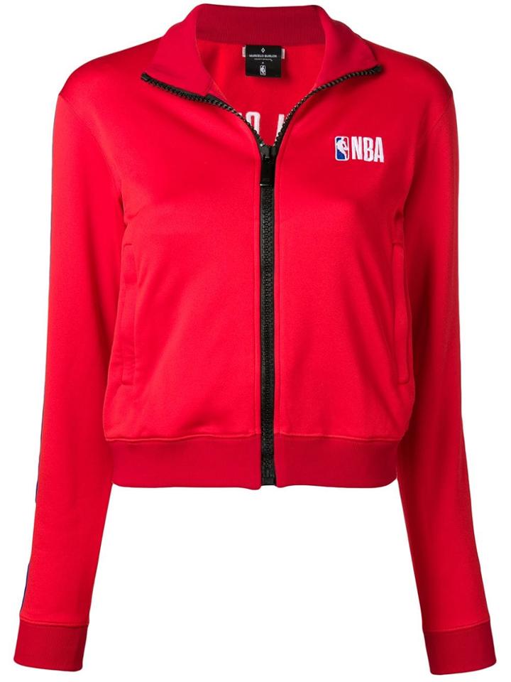 Marcelo Burlon County Of Milan Cropped Sports Jacket - Red