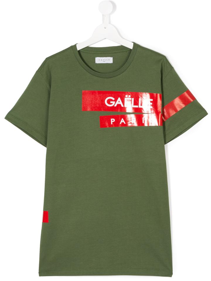 Gaelle Paris Kids Logo Patch T-shirt - Green