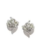 Susan Caplan Vintage 1960s Clip-on Earrings - Silver