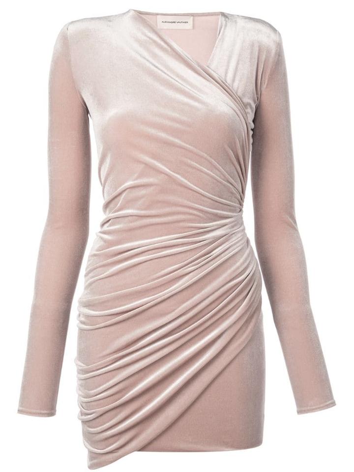 Alexandre Vauthier Wrap-style Mini Dress - Neutrals