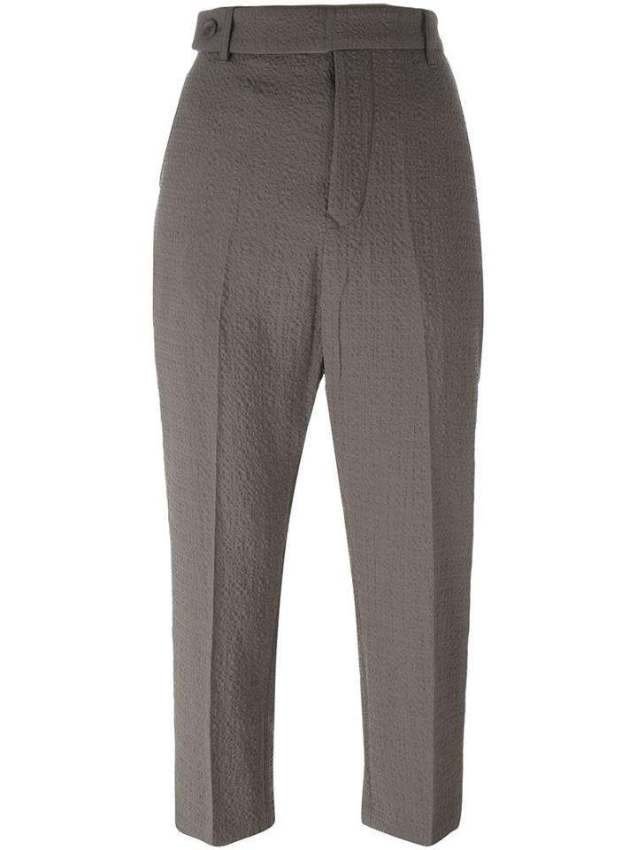 Rick Owens Cropped Trousers, Women's, Size: 42, Nude/neutrals, Polyester/spandex/elastane/virgin Wool