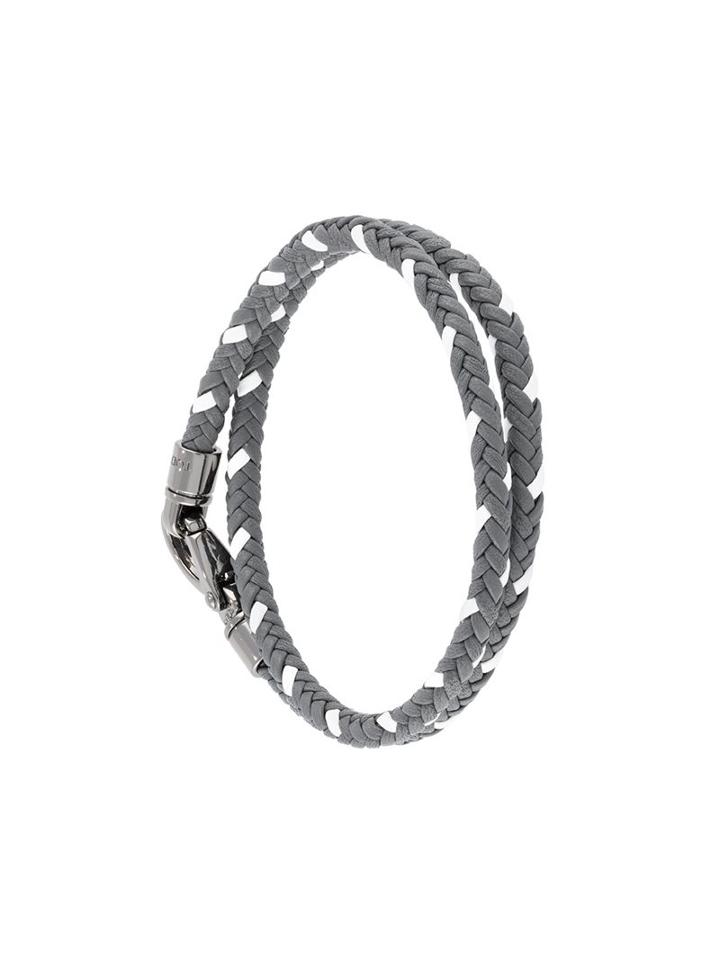 Tod's Woven Bracelet, Men's, Grey