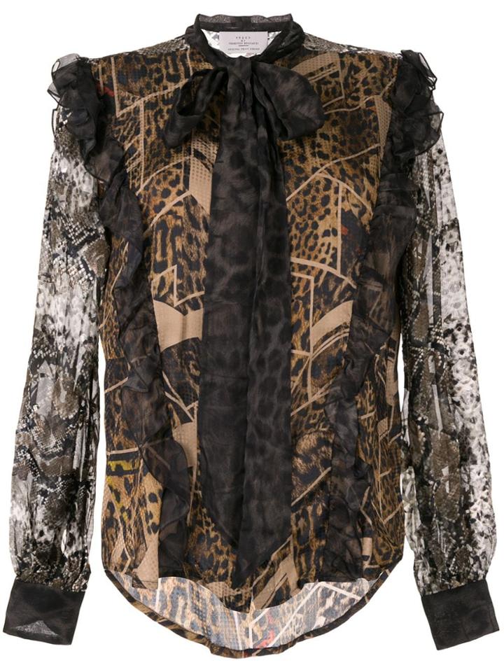 Preen By Thornton Bregazzi Animal Print Blouse - Brown