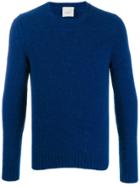 Leqarant Ribbed Hem And Cuffs Jumper - Blue