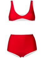 Perfect Moment High Waist Bikini Set - Red