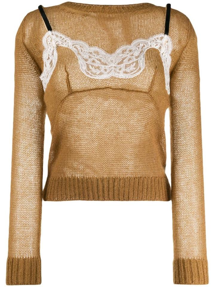 Nº21 Two-layer Knitted Jumper - Neutrals