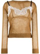 Nº21 Two-layer Knitted Jumper - Neutrals