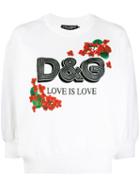 Dolce & Gabbana Love Printed Sweatshirt - White