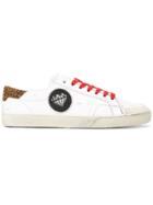 Saint Laurent Contrast Sneakers - White