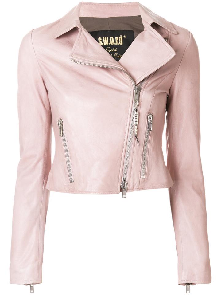 S.w.o.r.d 6.6.44 Impact Biker Jacket - Pink & Purple